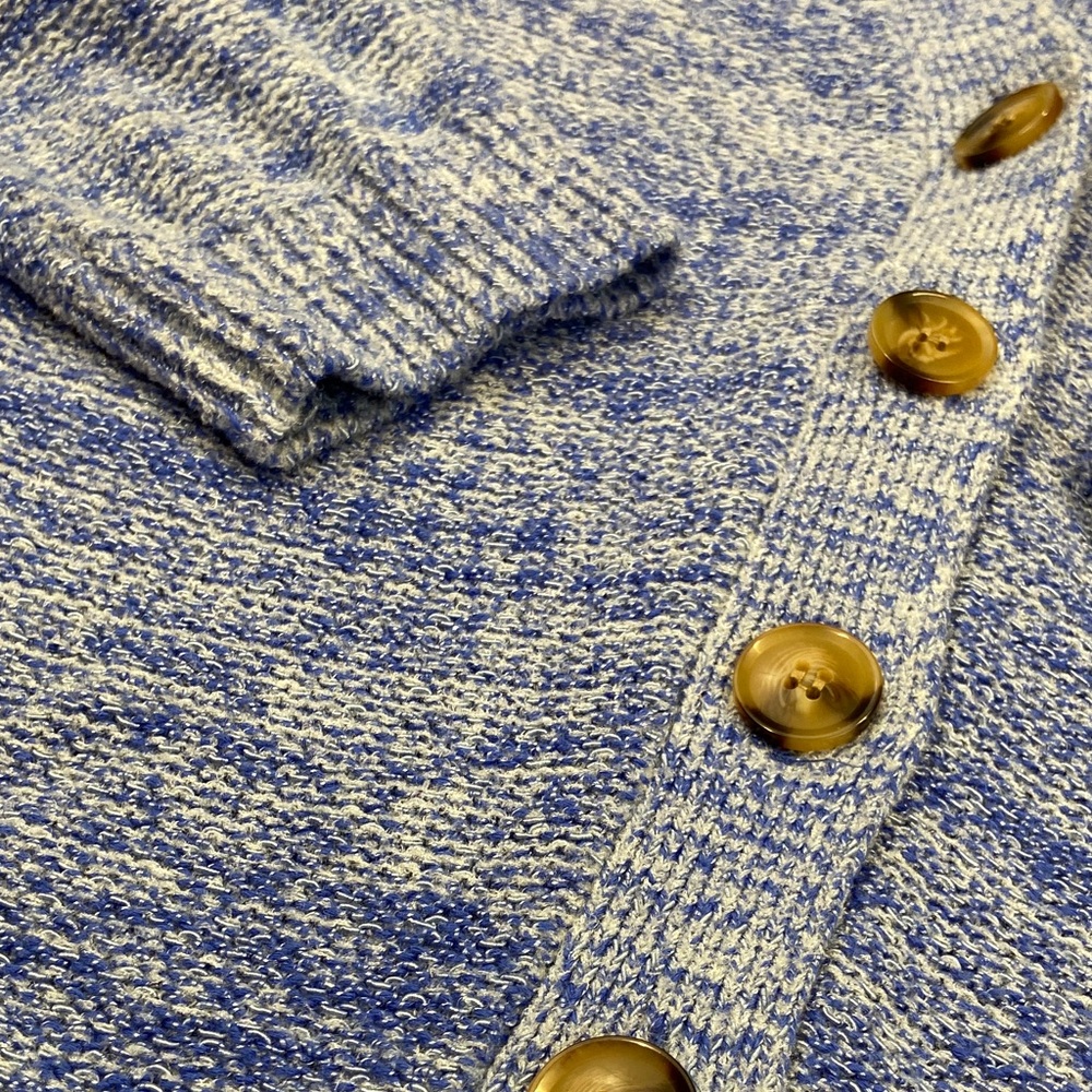 Ann Taylor Knit Tortoise Shell Buttoned Cardigan … - image 3